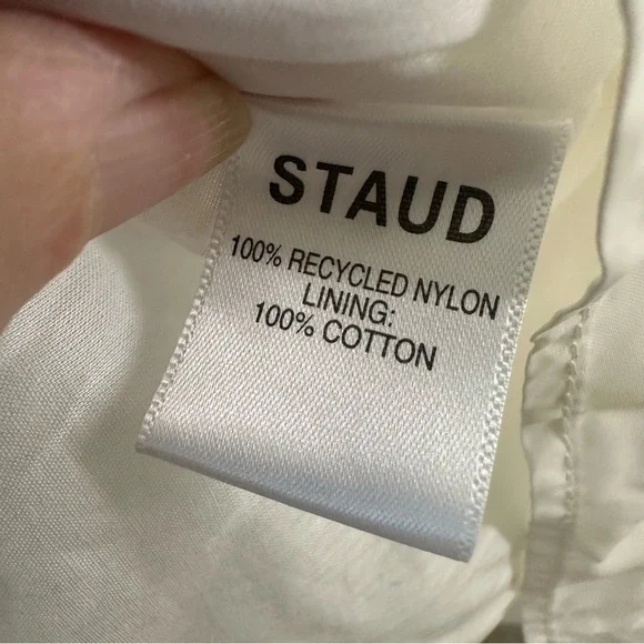 STAUD Waterfall Maxi White Dress SZ M - Picture 6 of 7